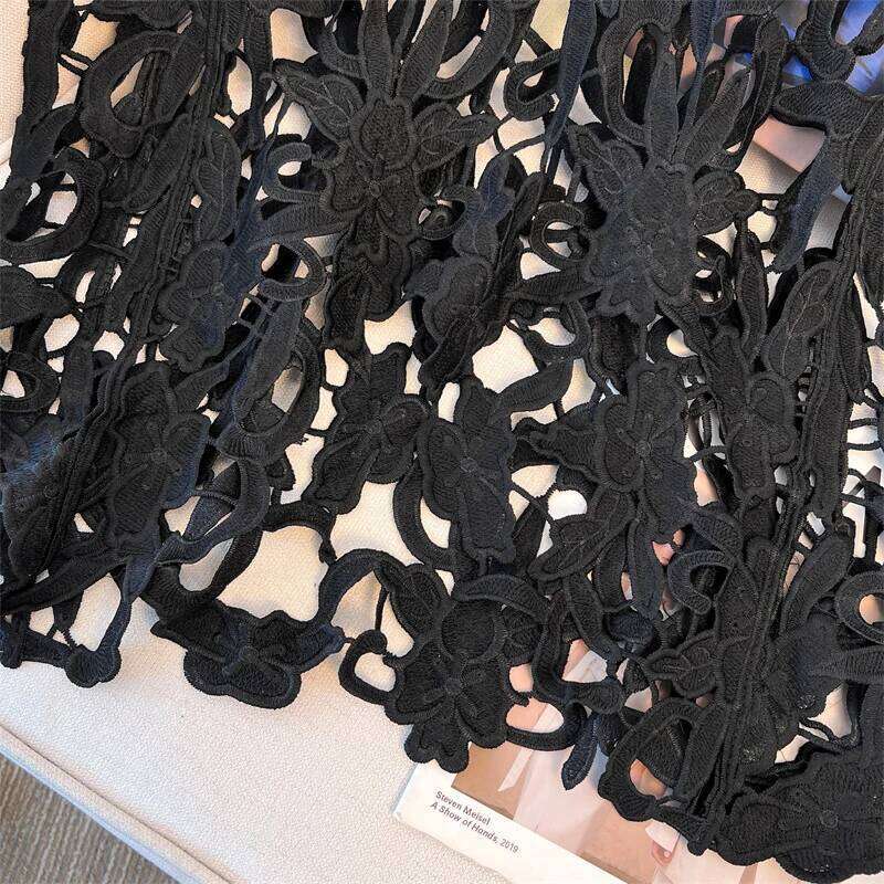 Solid Color Summer Sunscreen Tops For Women Round Neck Sleeves Hollow Out Design Clothing Female New Fashion 22D1493