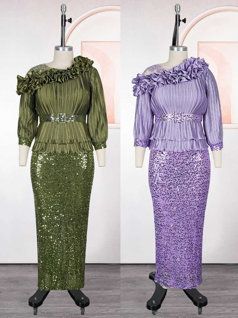 Party Evening Dresses Elegant Women Luxury Sequins Maxi Dress Long Kaftan Robes Africa Clothes Birthday Wedding Prom Ladies Gown C260331