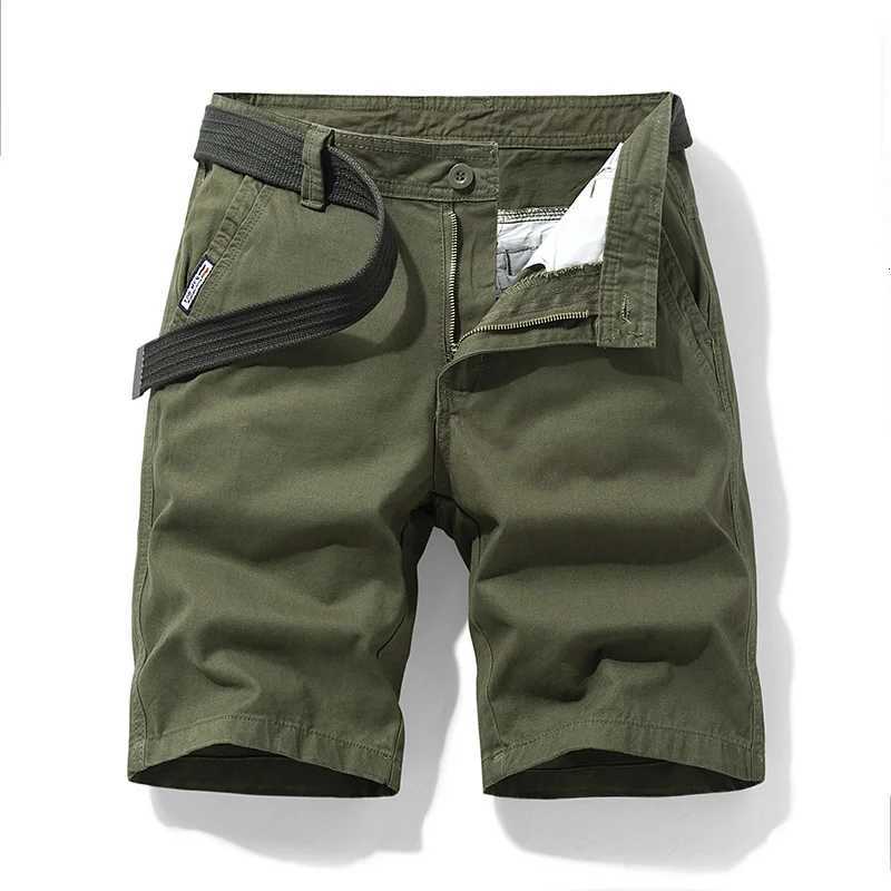 New Summer Men Cargo Shorts Cotton Casual Mens Shorts Pants Jogger Military Solid Straight Cargo Shorts Men Brand Clothing 2022 Z260331