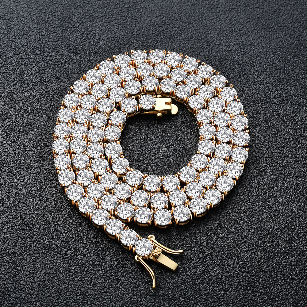 Tennis bracelet, 3mm CZ white cubic zirconia beads, men's bangle, 16inch (40cm) - 24inch (60cm) chain, women's bracelet, silver crystal brac