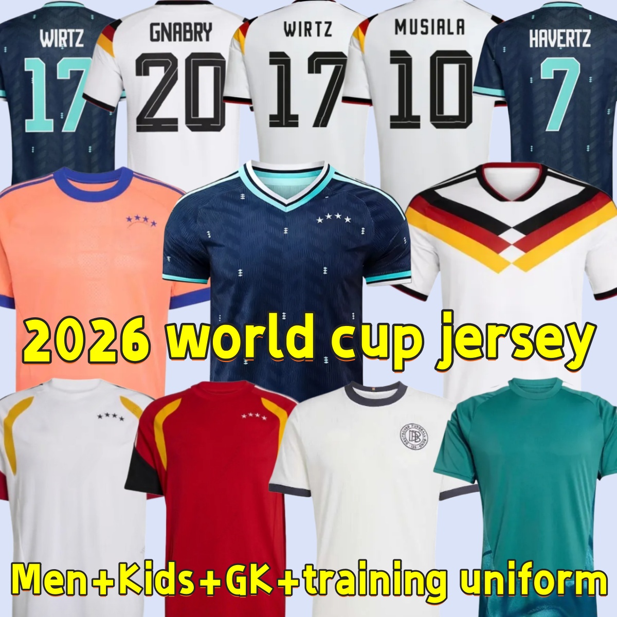 germany jersey 2026 world cup Germany Kit alemania dfb trikot KIMMiCH MUSIALA WIRTZ deutschland trikot 2026 football shirt Hav ERTZ Deutschland maillot allmagne