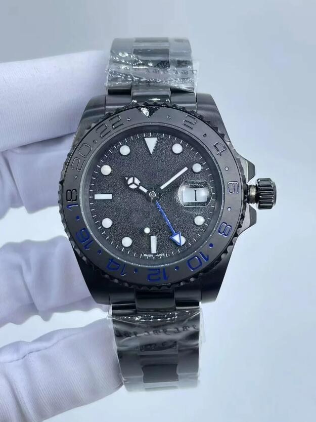 2026 New arrival All Black Top Quality Luxury Men's Watch Greenwich Mean Time Ceramic bezel 40mm stainless steel Automatic black Mechanical watch