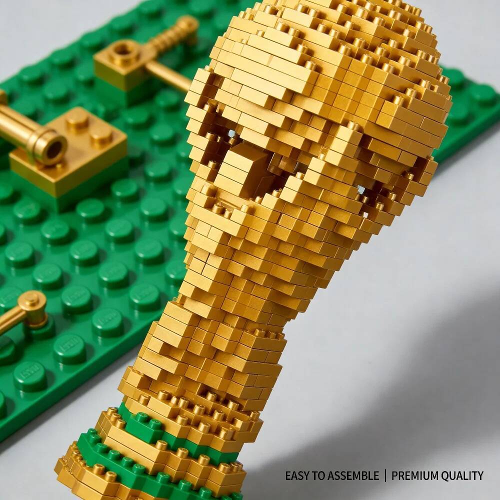 Bestseller World Cup Trophy Blocks Gift Box Set Football Fans Souvenir Ddmytues