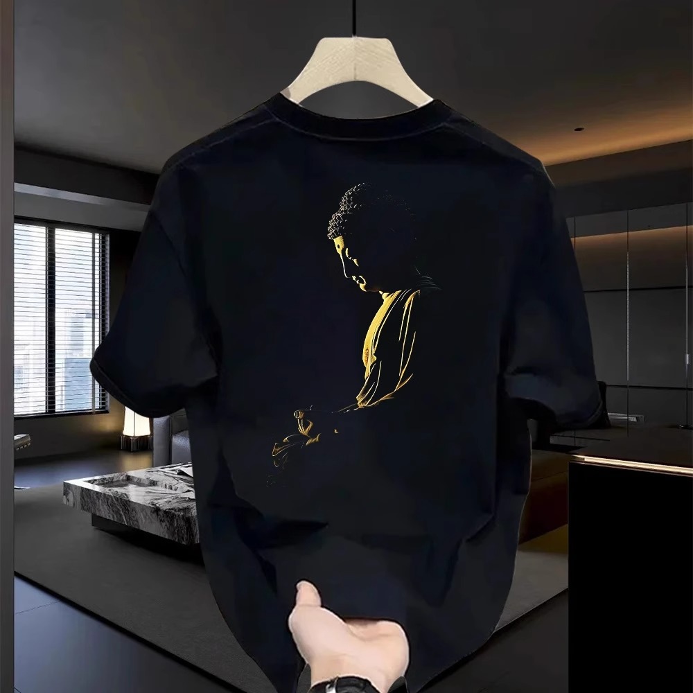 Men's 2026 Summer Heavyweight Cotton Tees | Oversized Trendy Edgy Casual Short Sleeve Tops