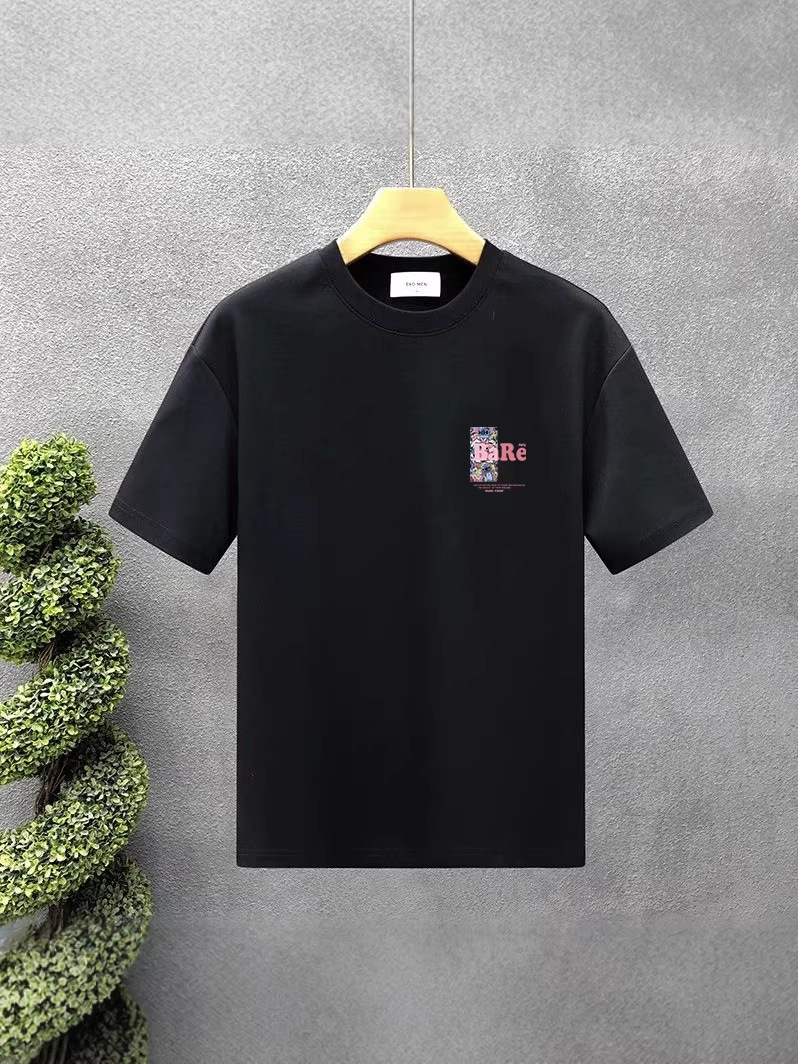 2026 Summer New Arrivals Unisex T-Shirts | Heavyweight Cotton Stitch Print Oversized Trendy Short Sleeve Tops