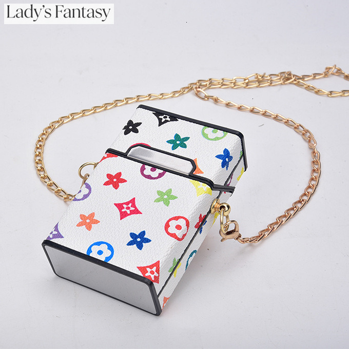 Lady's Fantasy 20-Pack Gift Box Leather Thick Men's Personalized Portable Magnetic Cigarette Case Shockproof Moisture-Proof Women's