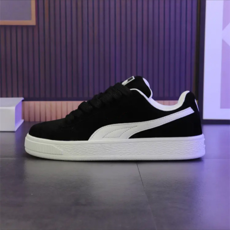 New suede thick soled low top sports shoes, classic lace up casual skateboarding shoes, thick soled suitable for streetwear and daily wear