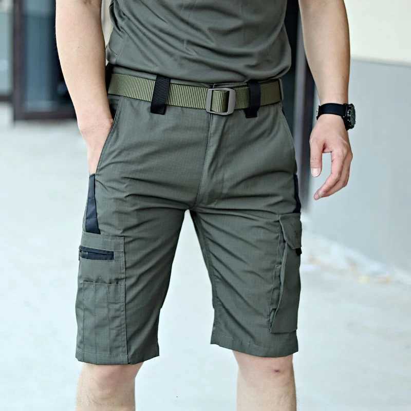 Mens Summer Casual Tactical Shorts Waterproof Military Cargo Shorts Quick Dry Multi-pocket Male Outwear Hiking Training Shorts Z260331