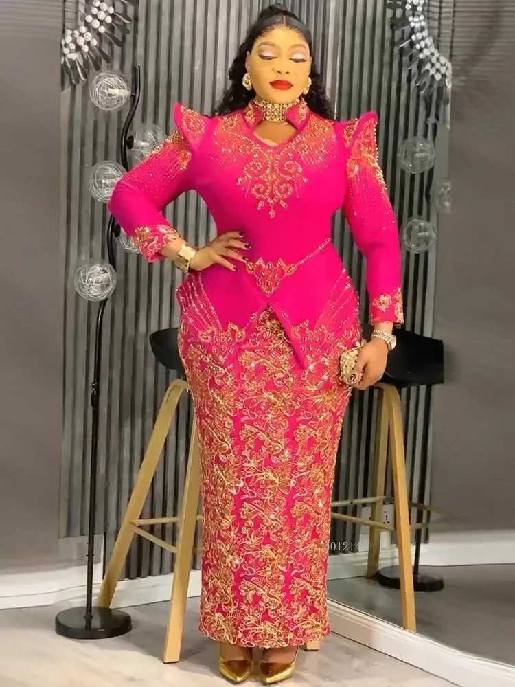 Party Evening Dresses Elegant Women Luxury Bodycon Maxi Dress Long Sleeve Robes Africa Clothes Birthday Wedding Prom Ladies Gown C260331