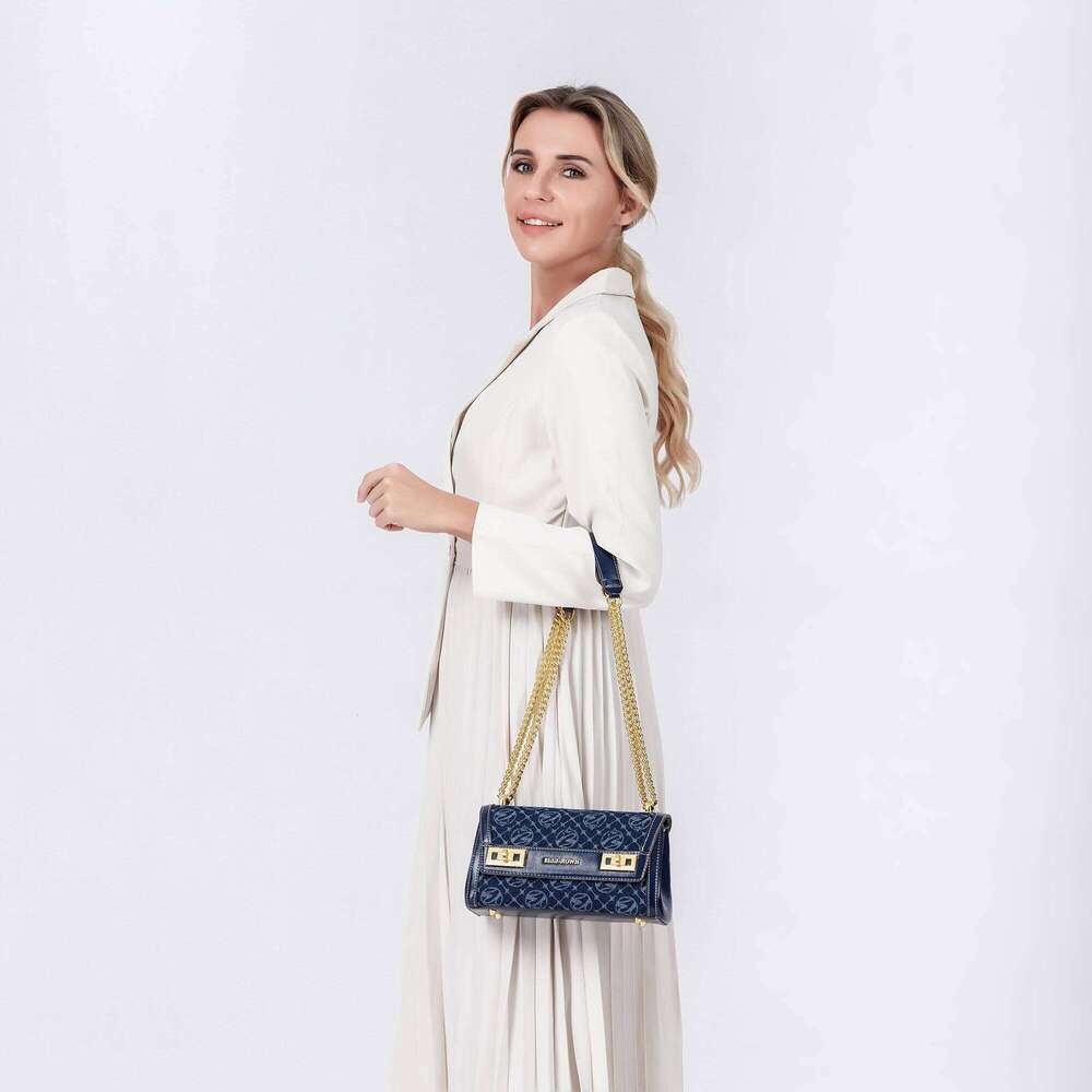 New Trend Luxury Brand Klein Blue Pillow Women Bag Gold Chain Single Shoulder Crossbody Bags Purses And Handbags For Ladies SENYY