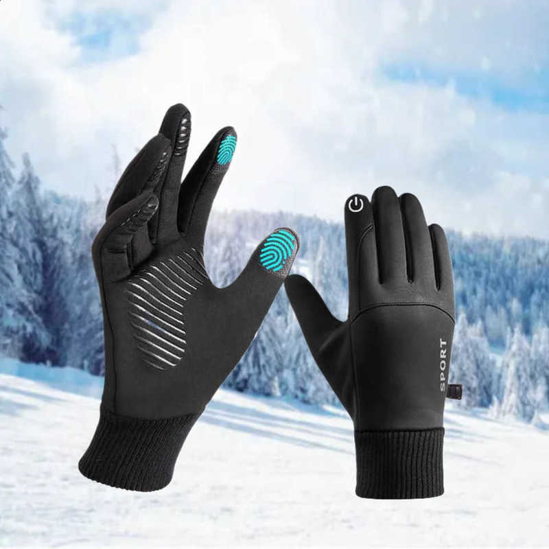 Winter Gloves Men Women Touch Screen Warm Water Resistant Windproof Thermal for Driving Running Ski riding 260424