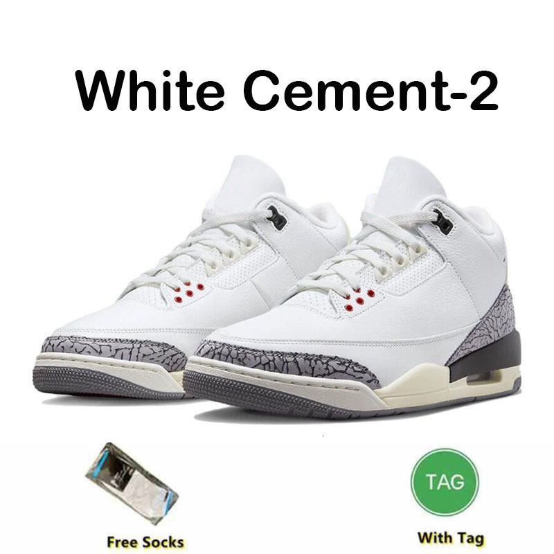 Designer 3 Basketball Shoes Men Women 3s Sneakers White Cement Dark Iris Blue Pine Green UNC Rust Pink Black Cat Wizards Outdoor Sports Trainers 36-47