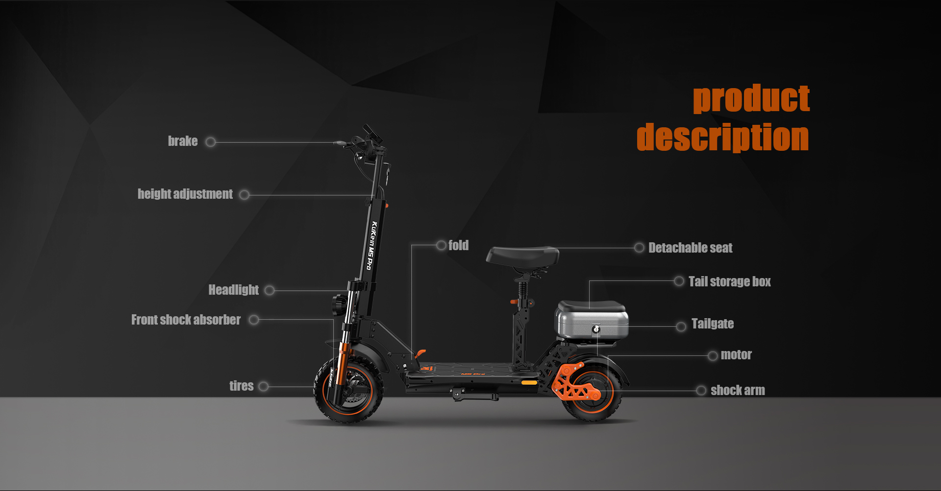 Newest EU Stock for M5 Pro 1200watt Two-wheel Fat Tire Folding off Road Wide Wheel Electric Scooter with Seat 70KM Range