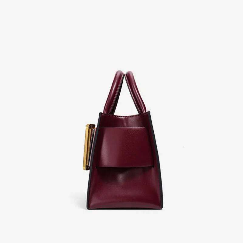 New High Quality Trendy Shoulder Women Unique Belt Buckle Deco Handbag Square Versatile Commuting Bag SENYY