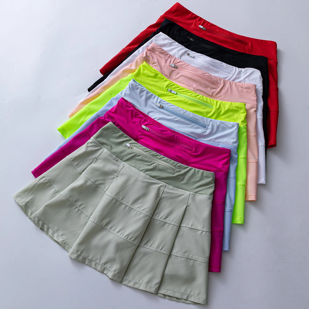 Summer Sport Marathon Tennis Dress Skirts for Women Microminiskirt High Waist Skirt Pleated Skort Fitness Athletic Sweatsuit 260430