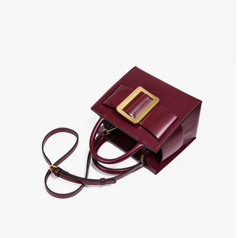 New High Quality Trendy Shoulder Women Unique Belt Buckle Deco Handbag Square Versatile Commuting Bag SENYY