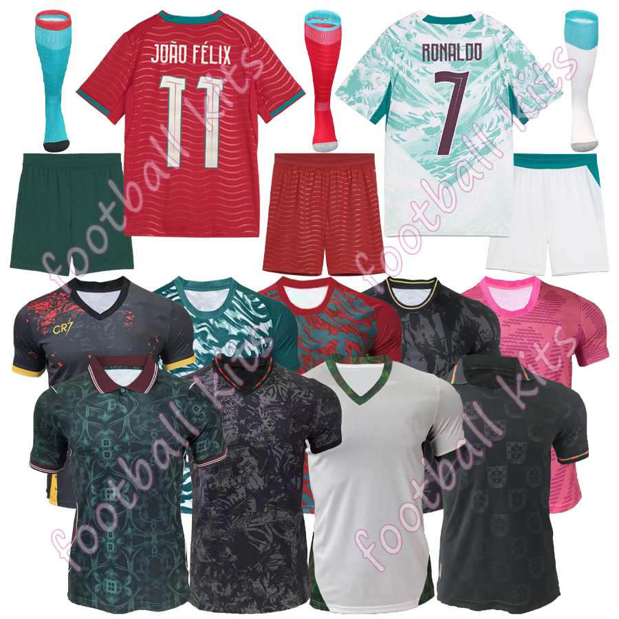 CR7 kids football kits mens football shirt portugal jersey 2026 worldcup B.FERNANDES JOAO FELIX soccer jerseys kit 26 27 camiseta maillot de foot