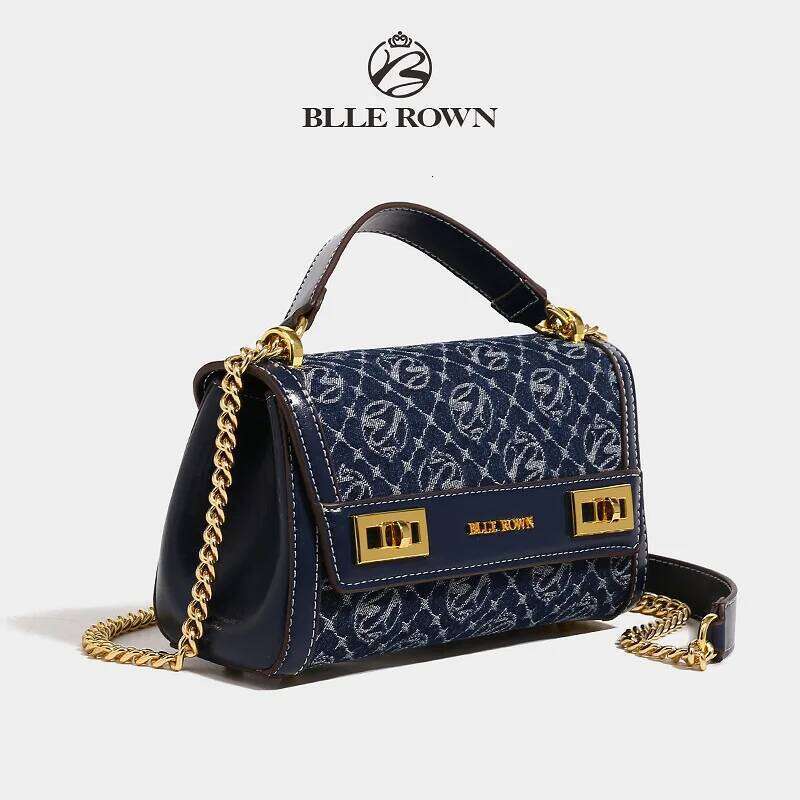 New Trend Luxury Brand Klein Blue Pillow Women Bag Gold Chain Single Shoulder Crossbody Bags Purses And Handbags For Ladies SENYY