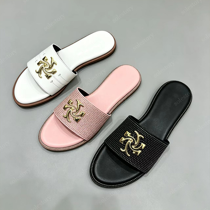 Women's Designer Sandals Toryly Burchy Eleanor Slippers Flat Sandals Fashion Outdoor Beach Sandale Womens Shoe Summer Flat Loafer Size 35-42