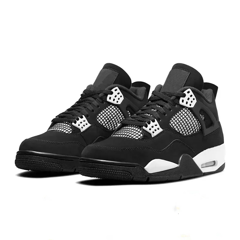 Mens 4 J4 Basketball Sports Shoes Trainers 4s Military Black Cat Bred Sail Red Wet Cement Yellow Thunder White Oreo Metallic Gold Pink Women Designer 