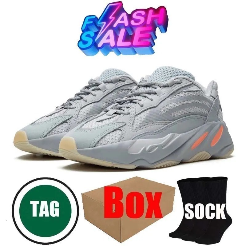 Designer 700 Men Women Outdoor Casual Running 700 V3 Sneakers Black White Wave Runner Salt Dark Glow 500 Soft Resin Sports Slippers Shoes Size 36-45
