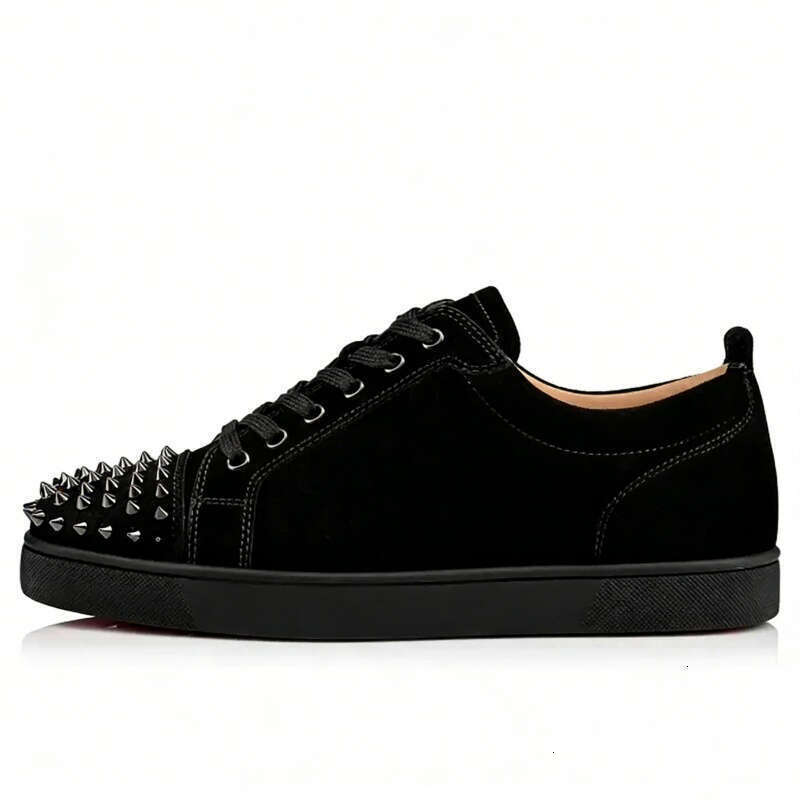 Sneakers Red bottomshoes designer Dress Casual Shoes Glitter Grey Rivets Leather Suede Men Women Fashion Spikes classic Office Career Wedding Trainers