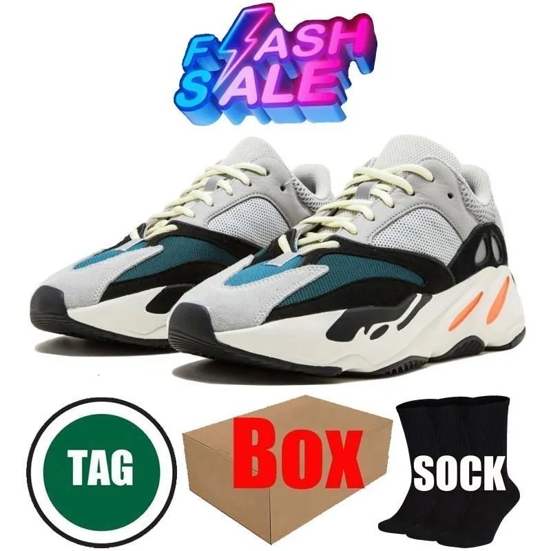 Designer 700 Men Women Outdoor Casual Running 700 V3 Sneakers Black White Wave Runner Salt Dark Glow 500 Soft Resin Sports Slippers Shoes Size 36-45
