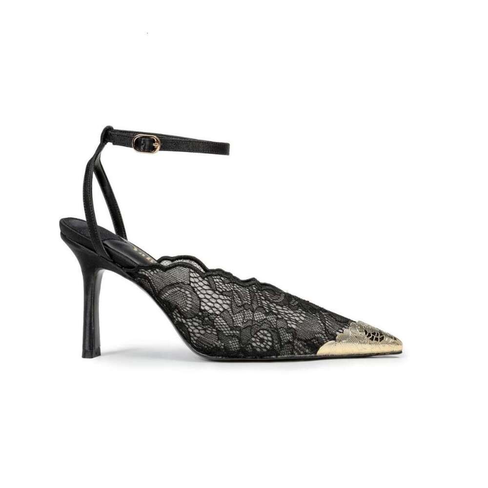 Spring 2026 Summer New Fairy Style Ultra High Heels Gold Pointed Toe Lace Women S Sexy Elegant Stiletto Wedding Shoes