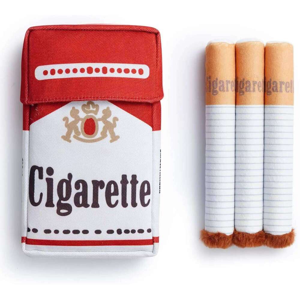 Creative Cigarette Interactive Giggles Dog Toys Funny Plush Chewing Toy Cigaret Box Pet Gifts
