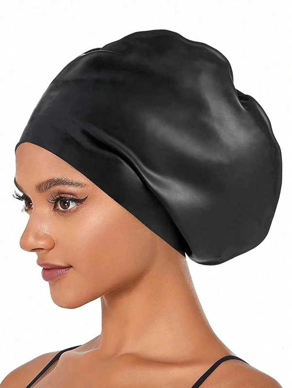 Swimming cap adult silicone waterproof swimming universal enlarged headSwimming Cap for Long H E 260427
