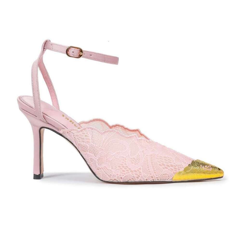 Spring 2026 Summer New Fairy Style Ultra High Heels Gold Pointed Toe Lace Women S Sexy Elegant Stiletto Wedding Shoes