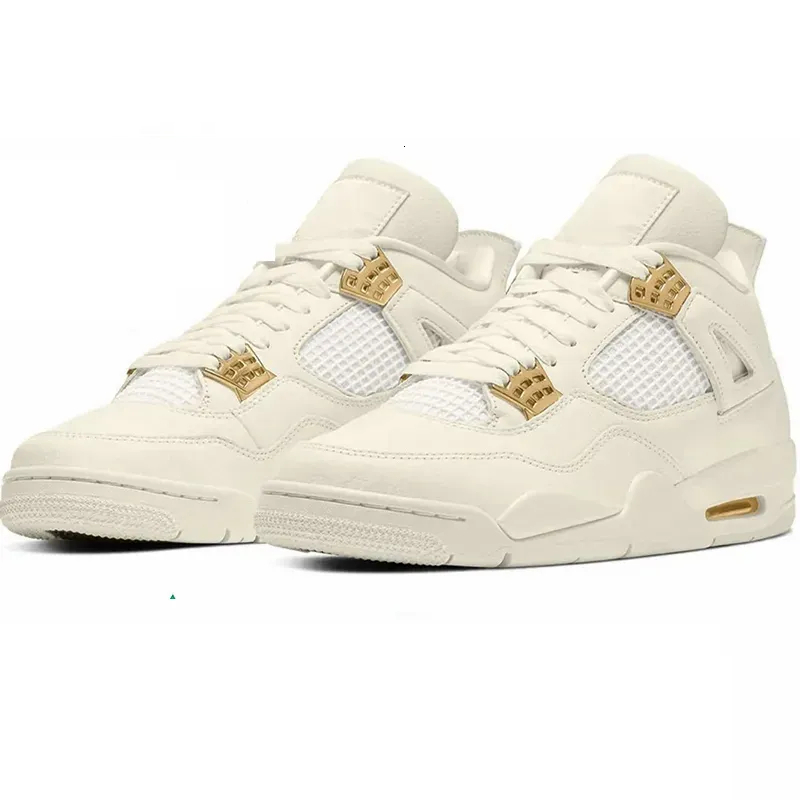 Mens 4 J4 Basketball Sports Shoes Trainers 4s Military Black Cat Bred Sail Red Wet Cement Yellow Thunder White Oreo Metallic Gold Pink Women Designer 