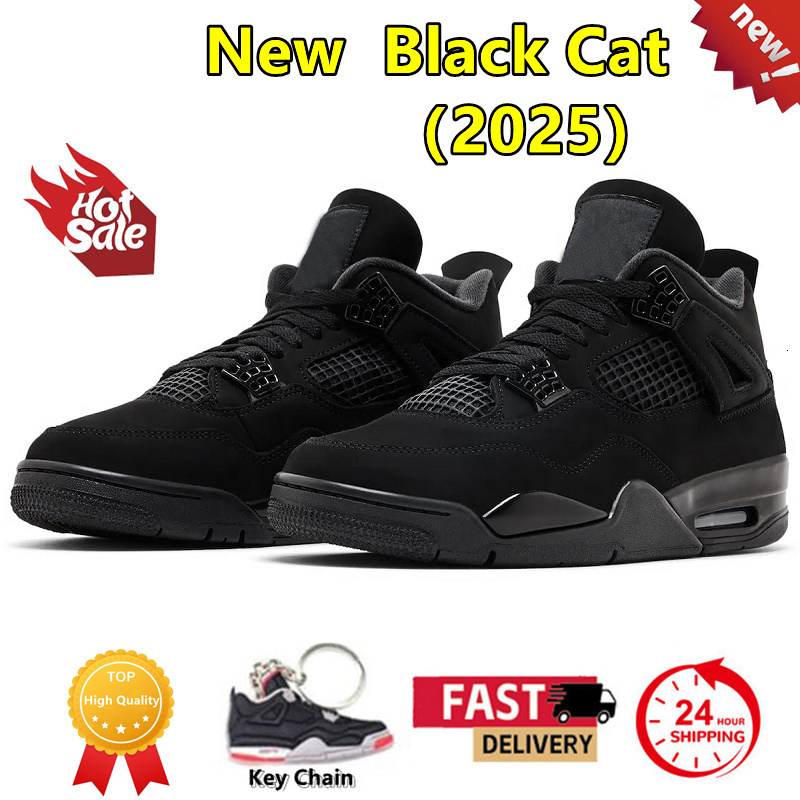 4 4s with box 2026 Valentines Day men women basketball shoes new Black Cat Denim Pizza White Cement Bred Reimagined UNC Blue Mens Trainers Sports Snea