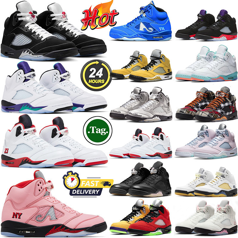 Wolf Grey 5 5s designer basketball shoes men women Black Metallic Reimagined Grape Fire Red Black Tongue Tokyo Awake NY A Ma Maniere mens trainers out