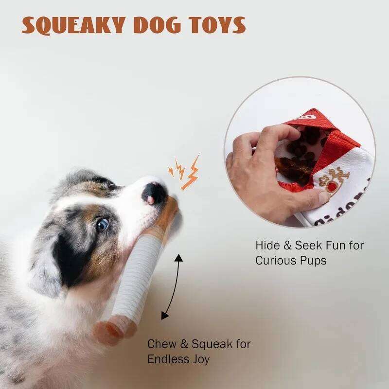 Creative Cigarette Interactive Giggles Dog Toys Funny Plush Chewing Toy Cigaret Box Pet Gifts