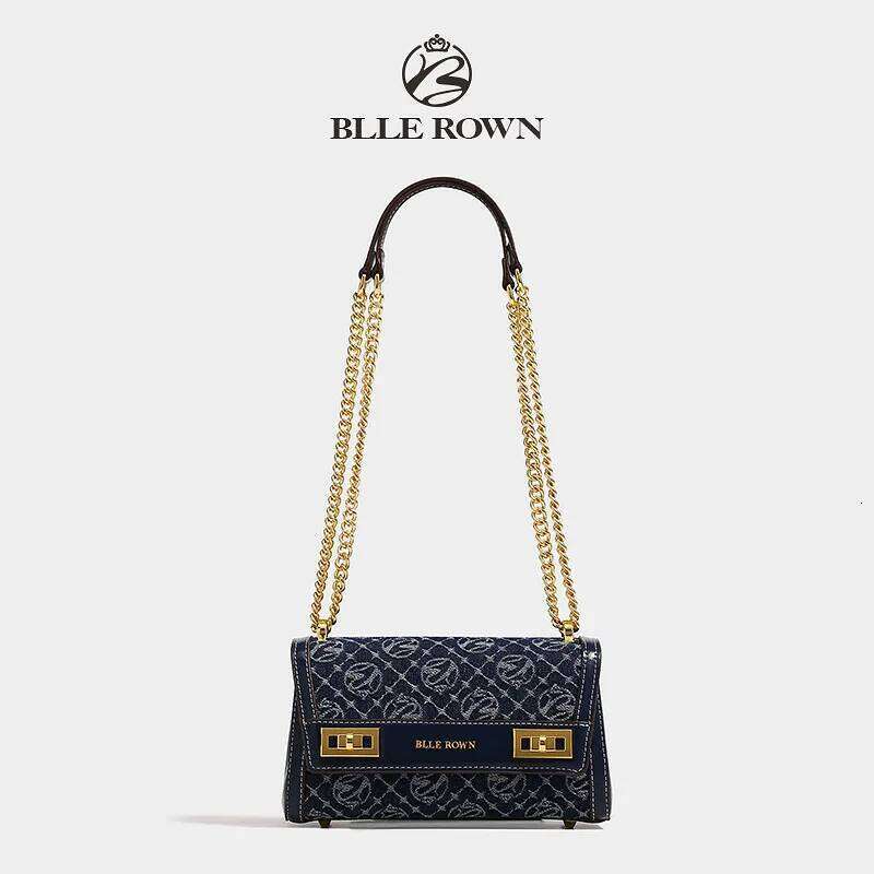 New Trend Luxury Brand Klein Blue Pillow Women Bag Gold Chain Single Shoulder Crossbody Bags Purses And Handbags For Ladies SENYY