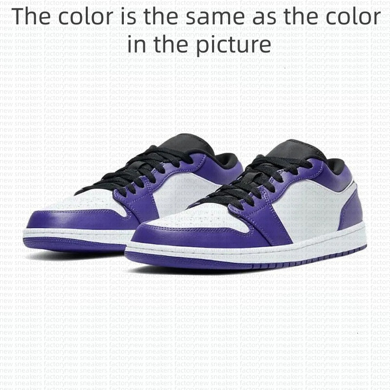 free shipping designer basketball 1 1s shoes mens sneakers woman trainers Triple Black White Party Light Biue Grey fashion jogging Low Tops shoe with 