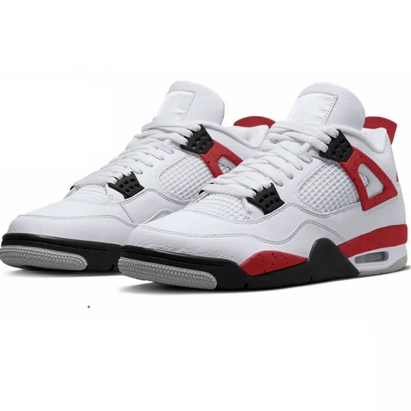 Mens 4 J4 Basketball Sports Shoes Trainers 4s Military Black Cat Bred Sail Red Wet Cement Yellow Thunder White Oreo Metallic Gold Pink Women Designer 