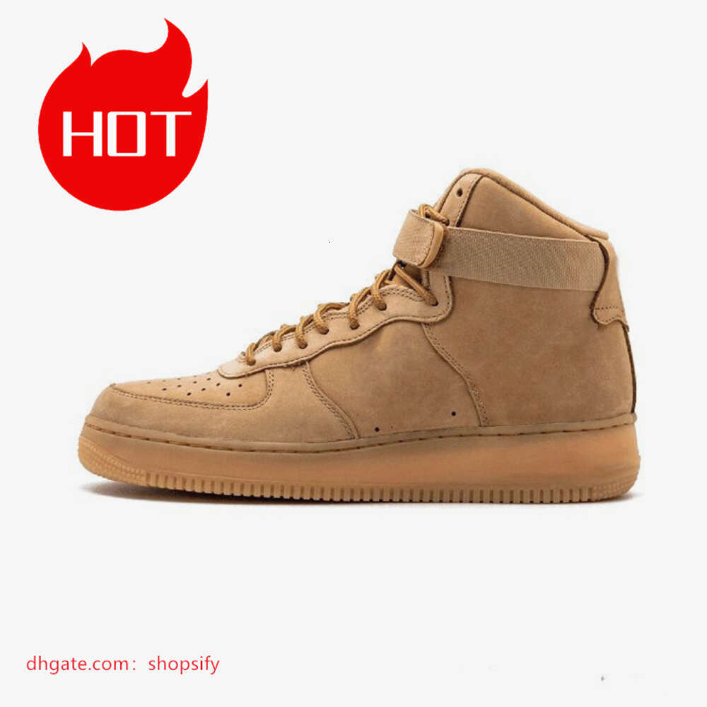 Designers 1 07 Men Low Casual Shoes Trainers All White Black Wheat Skateboard ONE Leather Tennis Sports Jogging Shoe Brand High ForC Women Running Out