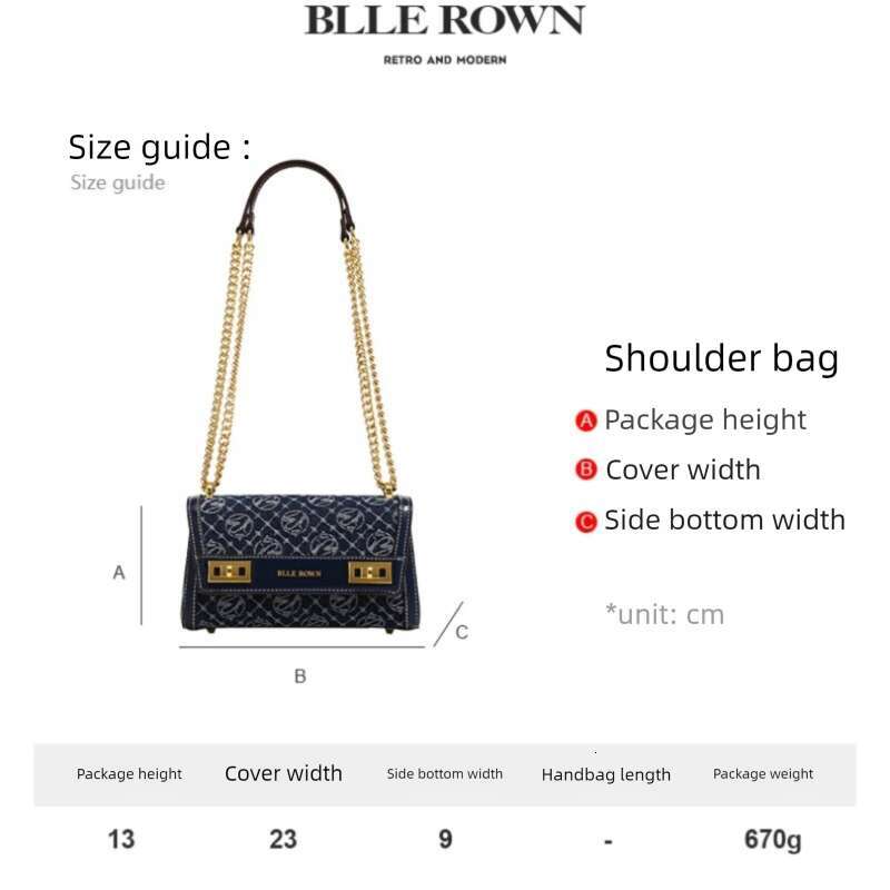 New Trend Luxury Brand Klein Blue Pillow Women Bag Gold Chain Single Shoulder Crossbody Bags Purses And Handbags For Ladies SENYY