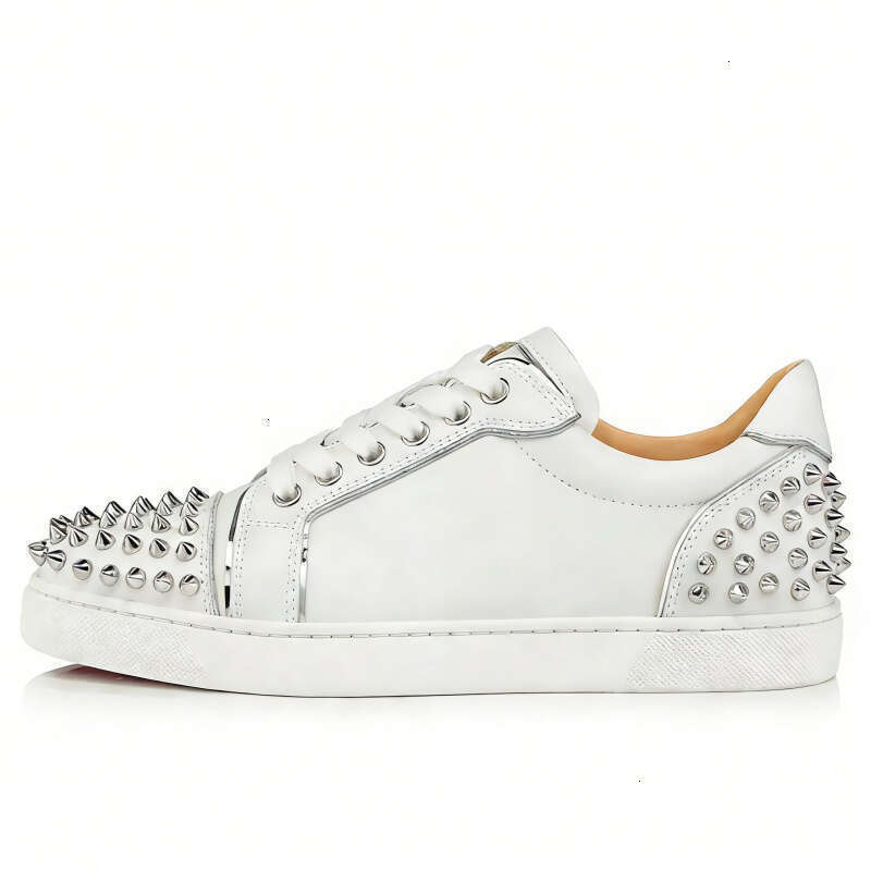 Sneakers Red bottomshoes designer Dress Casual Shoes Glitter Grey Rivets Leather Suede Men Women Fashion Spikes classic Office Career Wedding Trainers