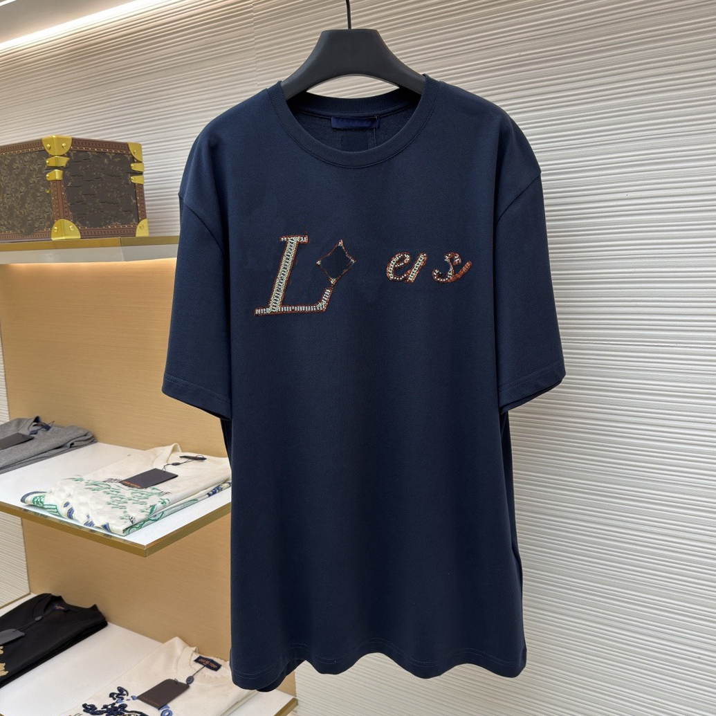 High quality designer men's T-shirt polo shirt men's letter embroidery short sleeved fashion design trend summer versatile T-shirt