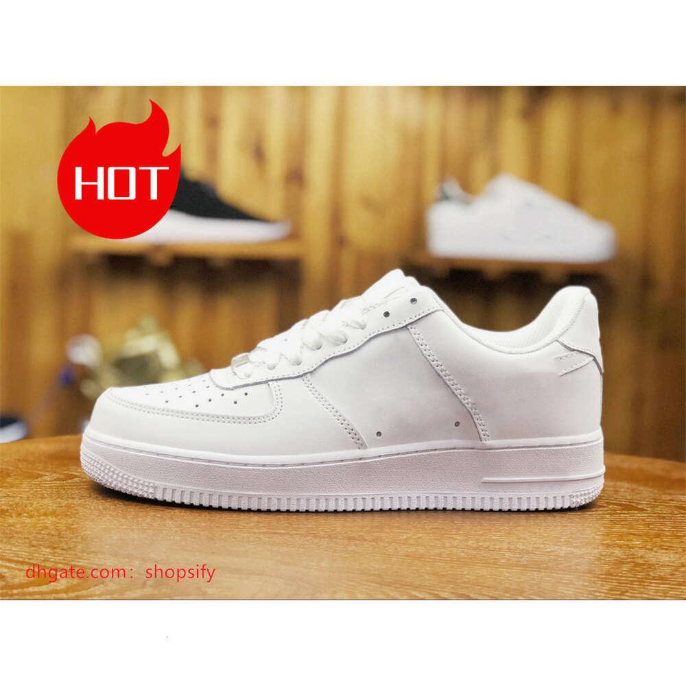 Designers 1 07 Men Low Casual Shoes Trainers All White Black Wheat Skateboard ONE Leather Tennis Sports Jogging Shoe Brand High ForC Women Running Out