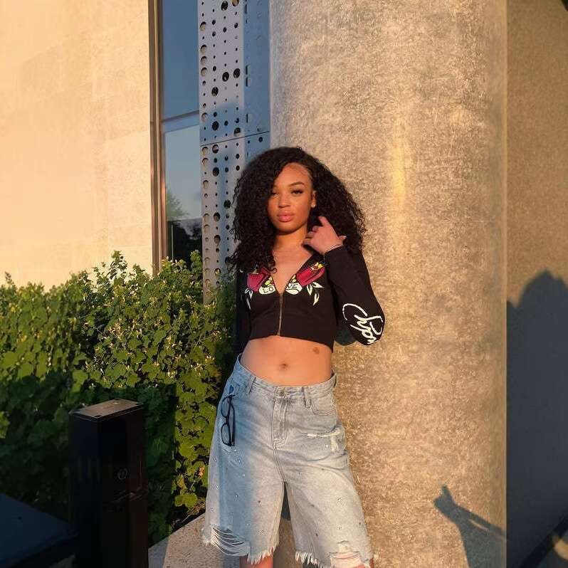 Denim Shorts Women High Waist Distressed Hem Jean Shorts Casual Streetwear Summer European and American cross-border trendy brand AELFRIC EDEN