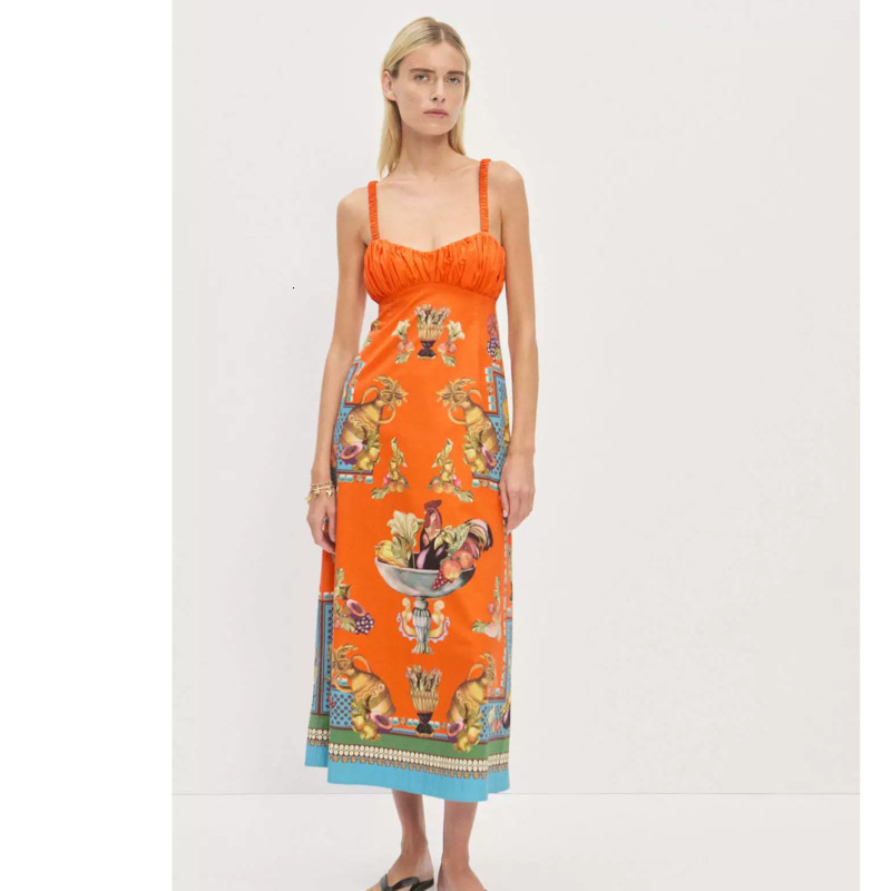 Summer Woman Elegant Dresses Fashion Printed Party Dress Designer Women Short Sleeve Lapel Neck High Waist Big Swing Dress