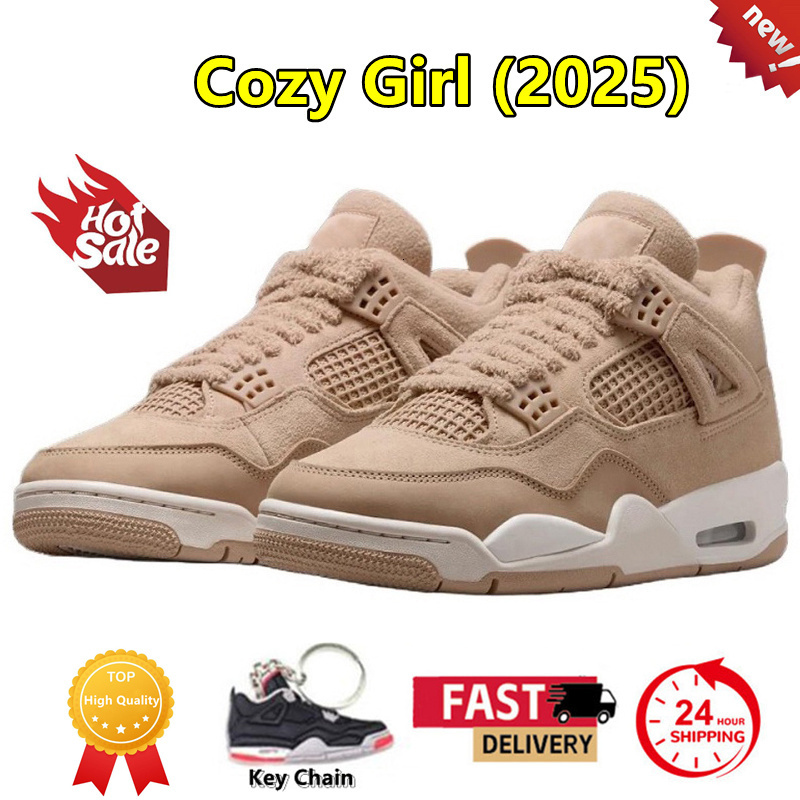 4 4s with box 2026 Valentines Day men women basketball shoes new Black Cat Denim Pizza White Cement Bred Reimagined UNC Blue Mens Trainers Sports Snea