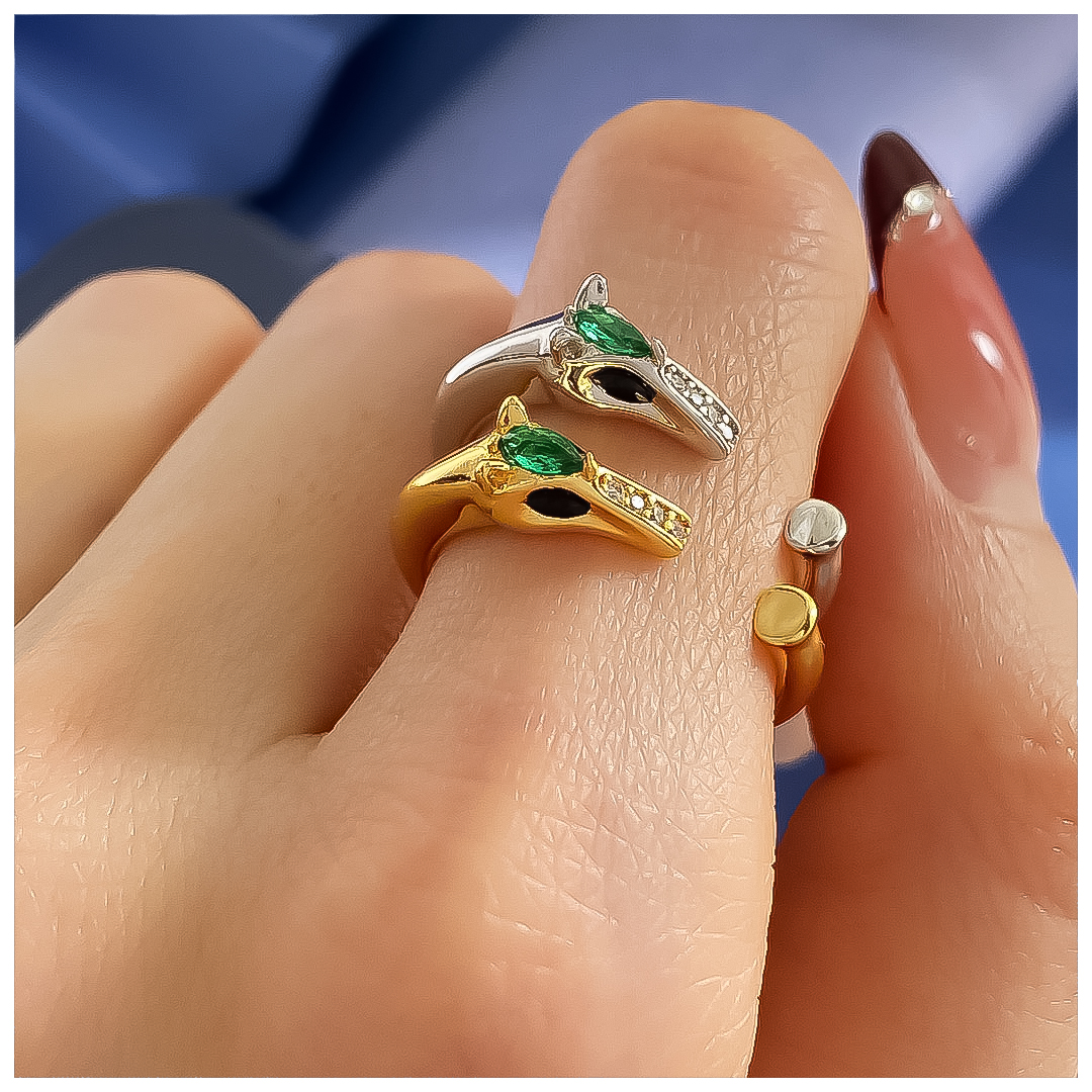 Designer Ring for Women Diamond Emerald Zircon Horse Open Rings Luxury Jewlery Designer for Women Timeless Elegant Sparkling Premium Gift Statement