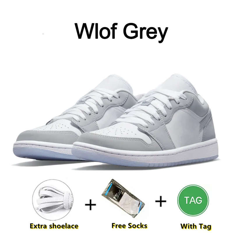 Designer 1S Low basketball shoes Men Women 1 Sneakers Black Phantom OG White Pink Wolf Grey Leather Bred Blue Fashion outdoor Sports Trainers Size Eur