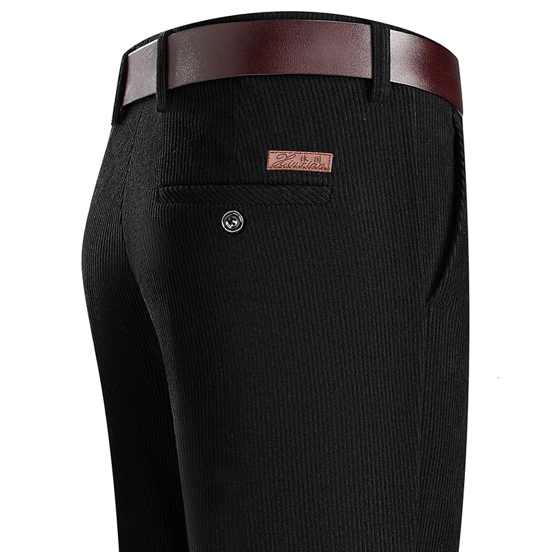 Mens Business Casual Pants Corduroy Suit Pants Autunn Formal Dress Pants Brown Navy Khaki 29-42 260428