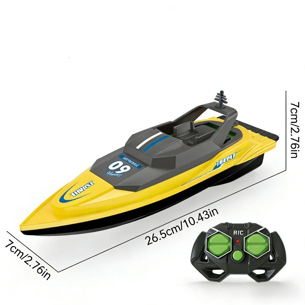24GHz High-Speed RC Boat Electric Racing Speedboat Waterproof Water Toy for Pool Lake Outdoor Play 260429